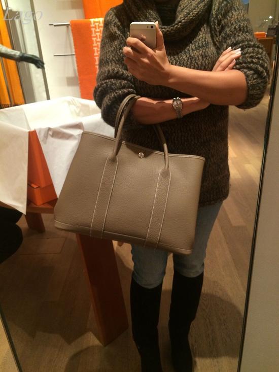 【人気】HERMES♪ガーデンパーティー36cm♪人気エトゥープ♪ 6050430